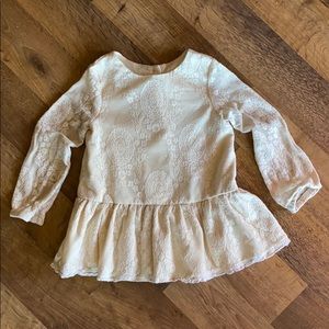 Pippa and Julie cream lacey  top 3T